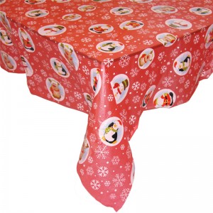 Brugerdefineret størrelse og farve juledag duge Polyester Stof rektangel bordsduk